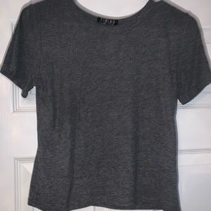 Simple Grey Cropped Shirt